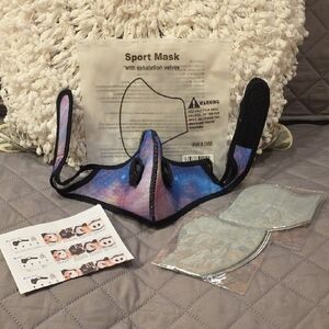 Colorful Galaxy Sport Mask with Exhalation Valves